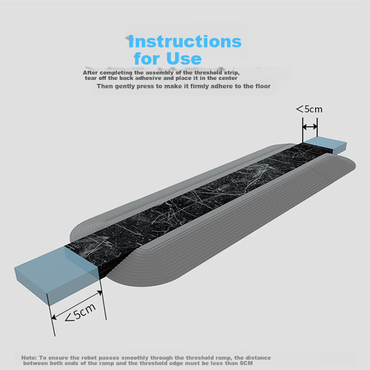 Shuangwei Slope Pad Robot Vacuum Cleaner Accessories, Compatible with Ecovacs, Xiaomi, Roborock, Whale, And Chasingmi, Obstacle Threshold Strip Pad Step Climbing Ramp Incline Pad, SD-Slope Pad 7