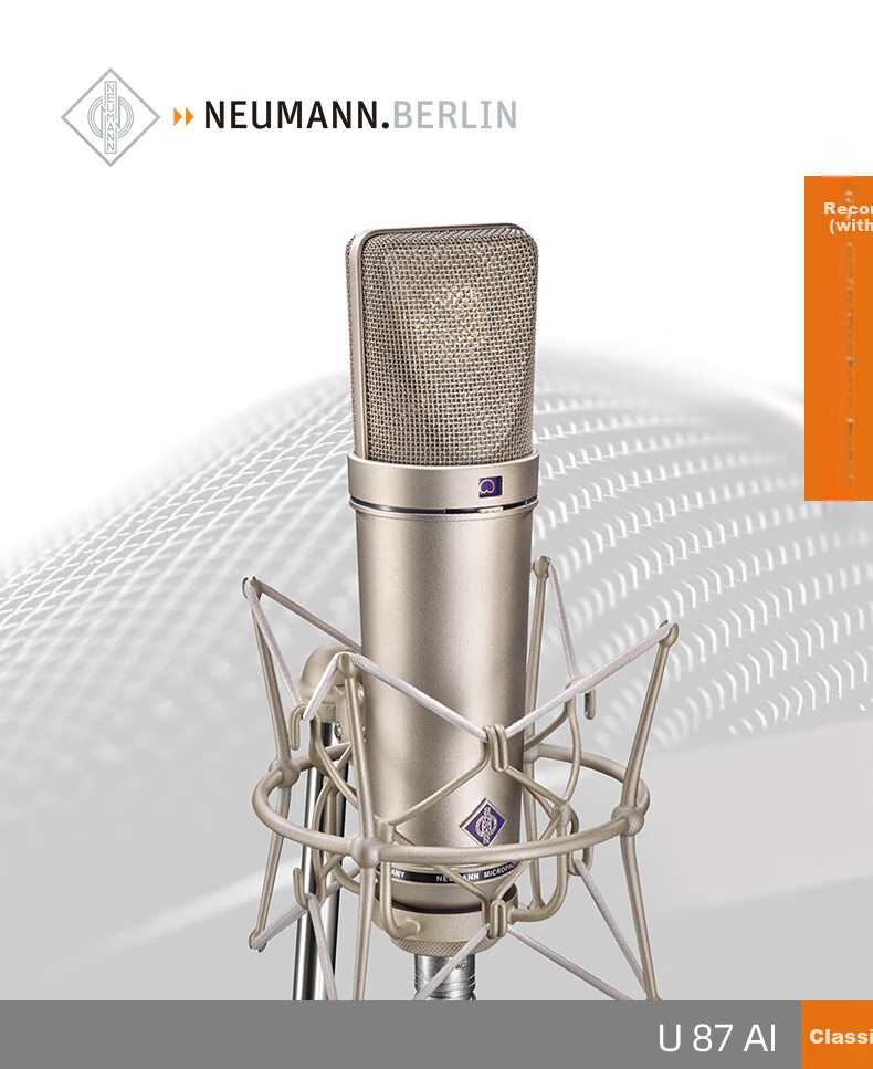 NEUMANN German Imported U87AI Professional Recording Studio Microphone Live Streaming Condenser Microphone High-End Voice Recording Karaoke Tool Neumann U87 Dual Diaphragm Three Directional Pickup 1