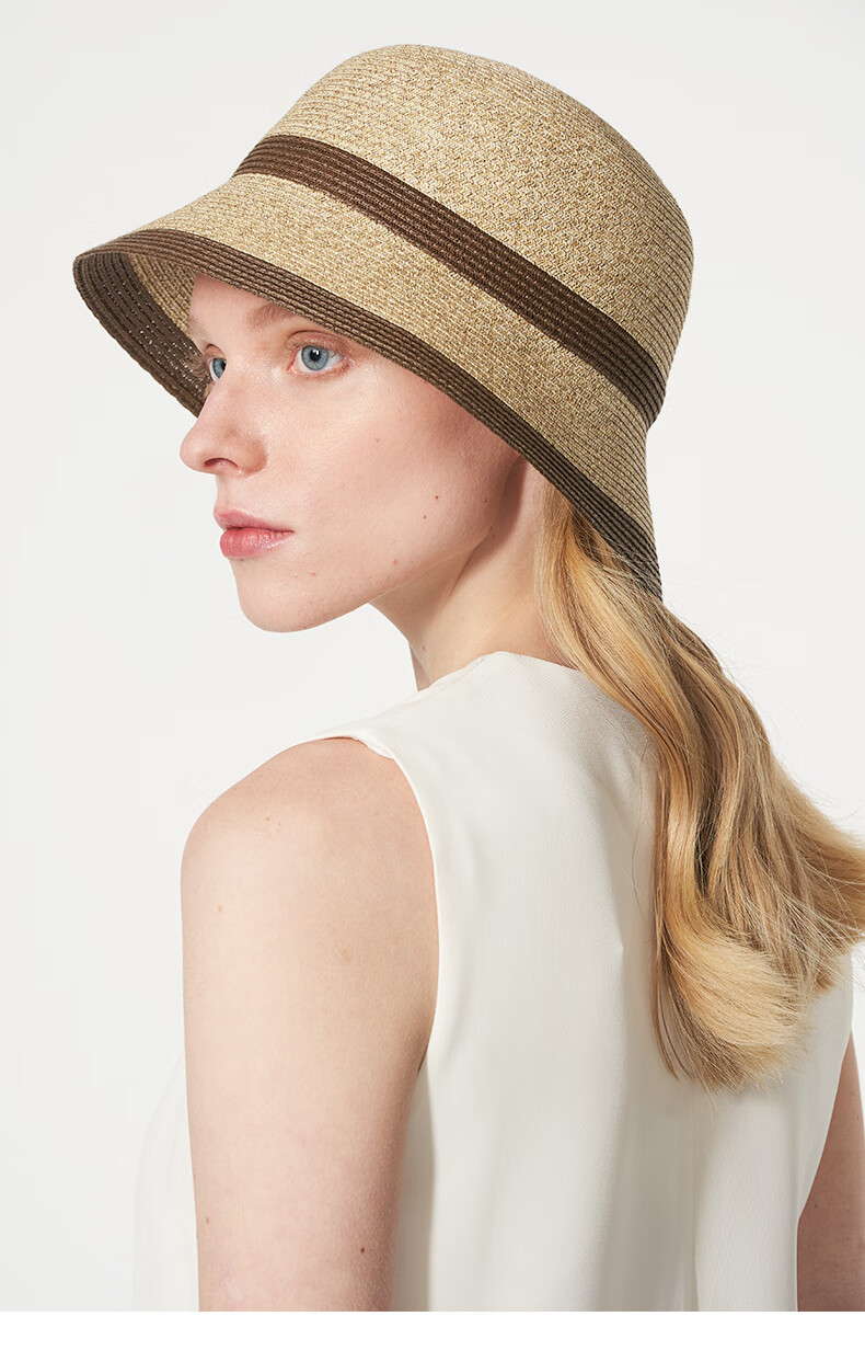 MARJA KURKI (MARJAKURKI) Mother's Birthday Gift, Fisherman Hat, Sun Hat, Sun Protection Straw Hat, Anziru Su, Beige 13