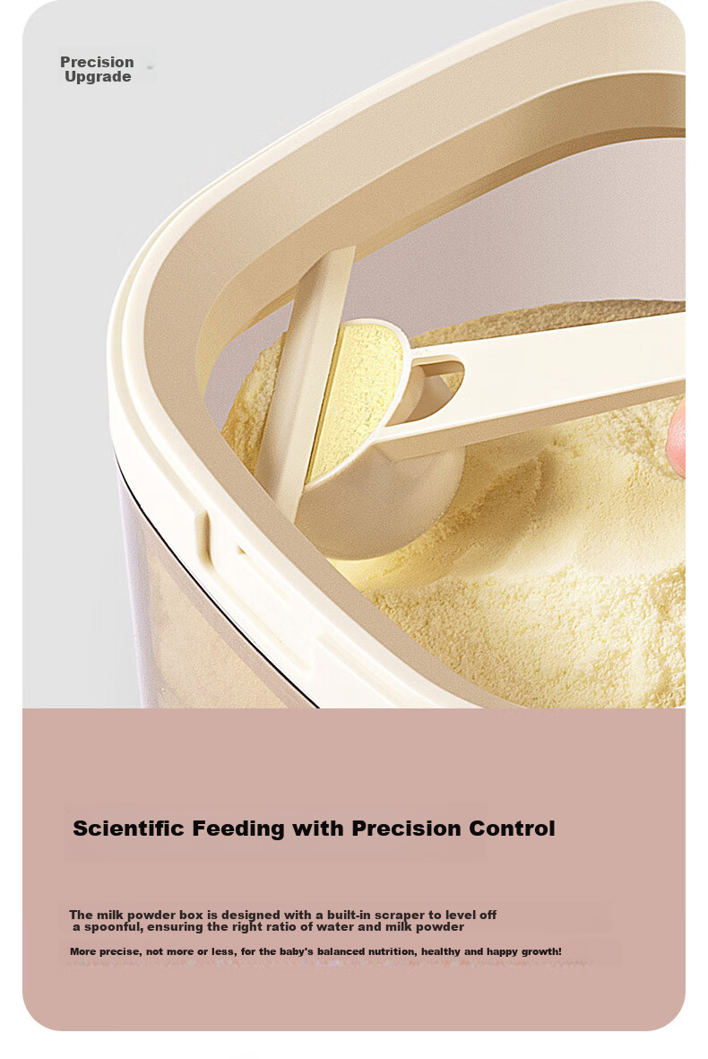 ANKOU Milk Powder Container, Baby Formula Canister, Sealed Jar, Portable Rice Cereal Box, Light-Proof Complementary Food Container with Magnetic Suction And Flat Scraper, 1200ML 17