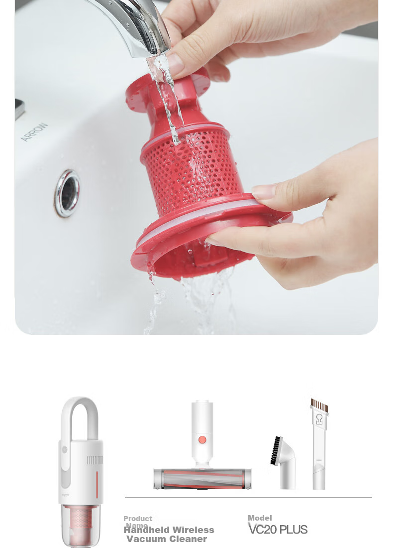 Deerma [Buy with Confidence, Price Protection] Cordless Handheld Vacuum Cleaner VC20 Plus, Lightweight Home Handheld Vacuum, Upright Rechargeable Powerful High-Suction Pet Hair Removal 16