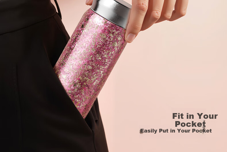Germ Pure Titanium Insulated Mug for Women, Portable Water Bottle, Ultra-Light Mini Titanium Cup, Lipstick Cup, Mid-Autumn Festival Gift Cup, 210ML Gold 9