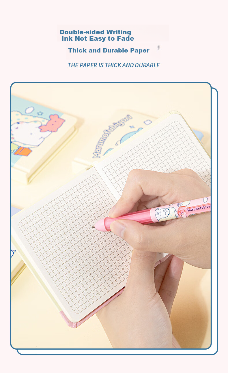 GuangBo X Sanrio Plush Bear Series Square Pocket Notebook, Journal, Diary, 98*98mm/80 Sheets Mixed Colors SL941017 3
