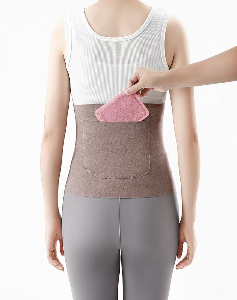 YUZHAOLIN 3-Pack Heated Waist Support with Pockets, Warm Belly Protector for Men and Women, Cold Protection, Menstrual Care Essential 2