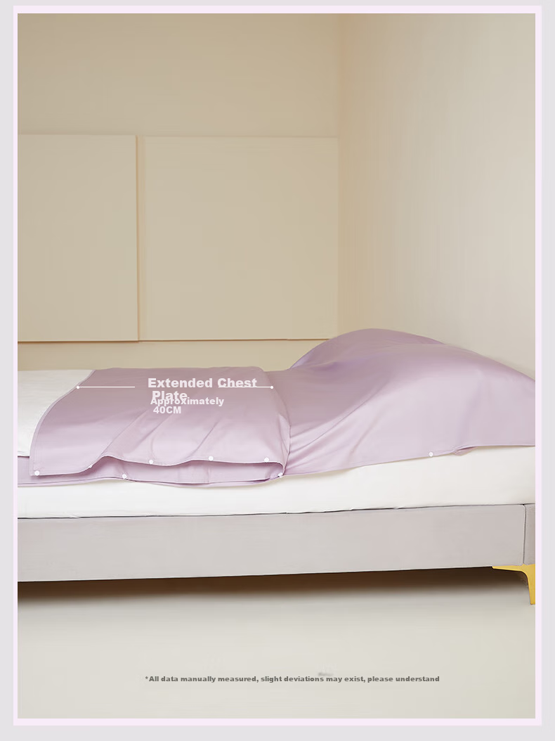 MIDO HOUSE Mingdu 60-Count Pure Cotton Hotel Anti-Dirt Sleeping Bag, Travel Bed Sheet, Portable Travel Sleeping Bag, Mountain Purple, 190*210 6