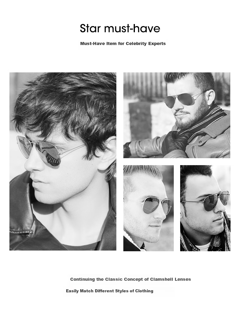 CAXMAN Sunglasses for Men And Women, Polarized Aviator Sunglasses, High Definition Driving Glasses, S1 Gun Frame with Gray Lenses 7