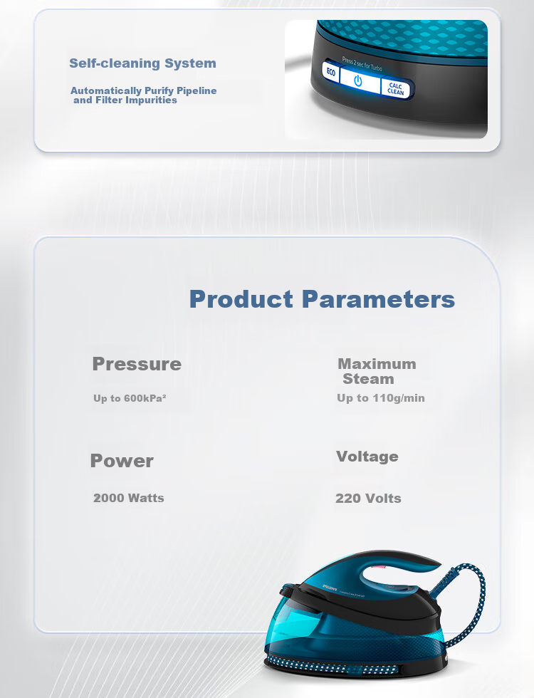 PHILIPS Handheld Booster Steam Iron, Home Garment Steamer, Non-Destructive Ironing Machine, 110g/min, 1.5L Capacity, Smart Temperature Control, GC7846/88 18