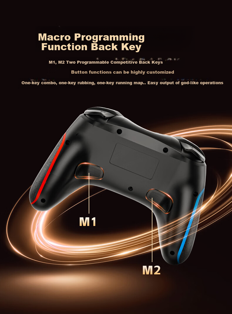 Lenovo S01 Wireless Game Controller Switch2pro Controller Steam Controller Bluetooth Motion-Sensing Computer Rescuer PC Mobile Zelda Mario Racing Star Fox Zero Black 11