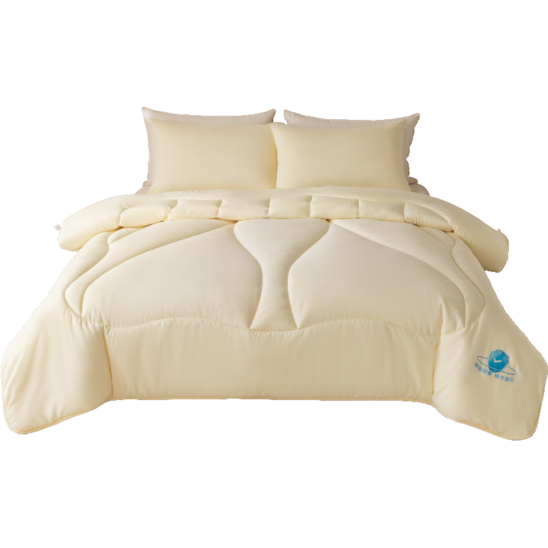 Hengyuanxiang Comforter, Class A Antibacterial Spring And Autumn Duvet Insert, All-Season Quilt, Ultra-Soft Fiber Bedding, 150*200cm, Approximately 3.5 Jin, Beige
