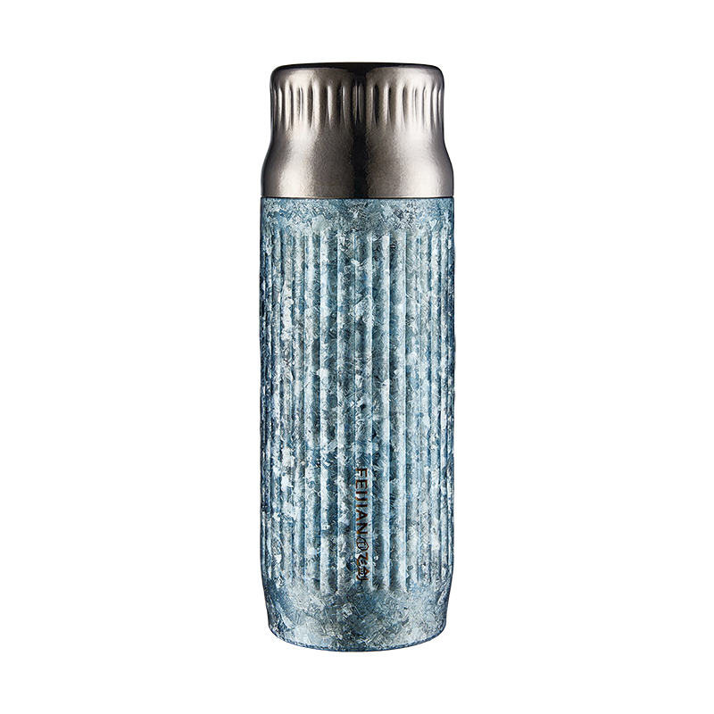 Feijian Pure Titanium Insulated Large Capacity Men's Tea Steeping Titanium Cup with Tea-Water Separation Outdoor Water Bottle Gift Starry Blue