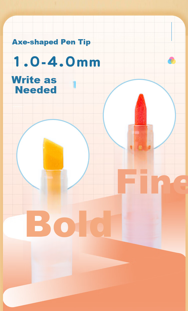 COMIX 6-Color Highlighters, Student Review Key Points Marking Pens, Journal Water-Based Markers, 6 Pens/Box HP910 Back-To Stationery 3