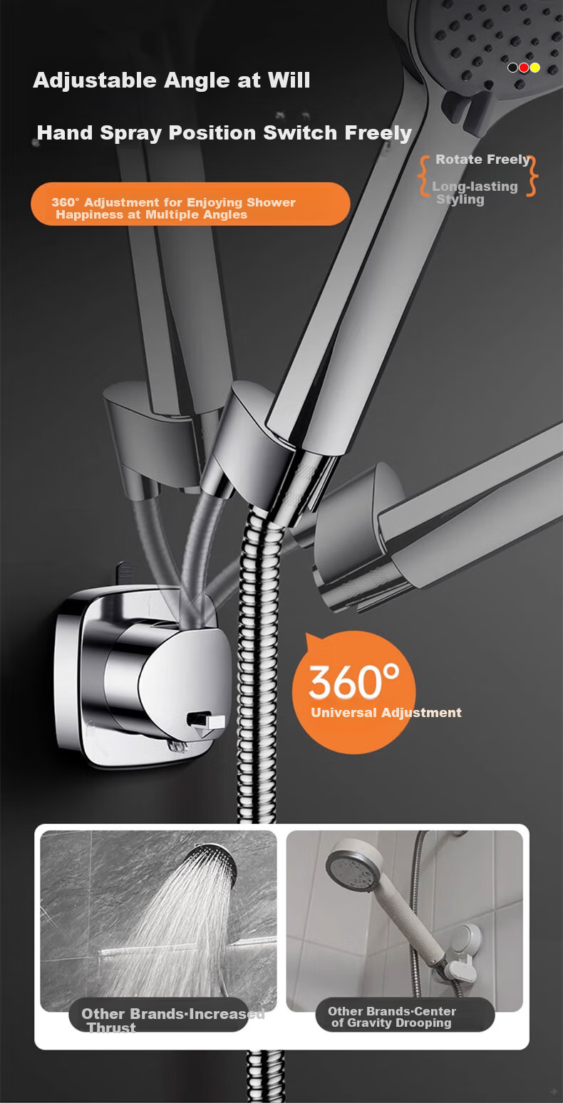 JROR [Germany] Shower Head Holder, No Drilling Required, Shower Base, Adjustable Bracket for Bathroom 6