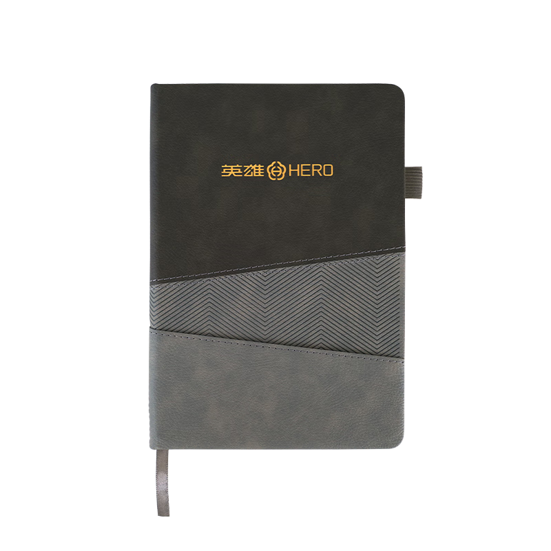 HERO A5 Business Notebook Thickened Hard Cover Soft Leather Simple High-End Gift Meeting Portable Office Stationery Lined Tearable Diary Journal Binder