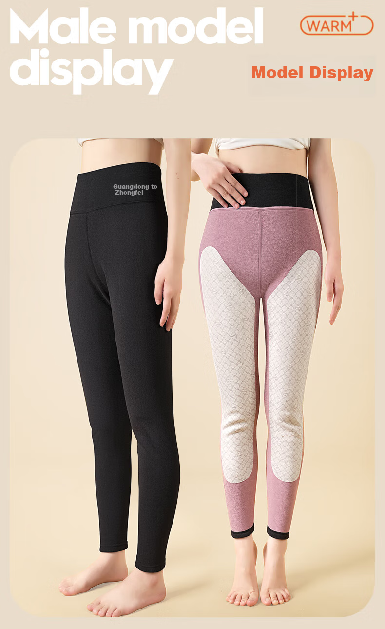 SNOWFLYING 100% Wool Filled Thermal Pants for Women, High-Waisted Tummy Control, Autumn And Winter Fleece-Lined Thick Leggings 4