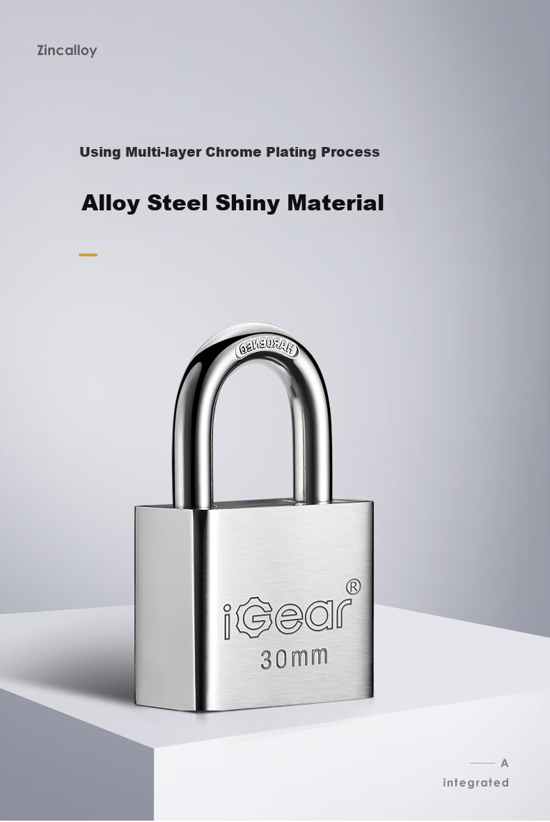 IGear Padlock Waterproof Rust-Resistant Door Lock Tool Lock for Shops, Warehouses, Gates, Home Use Anti-Theft Tamper-Proof Lock 50mm 6
