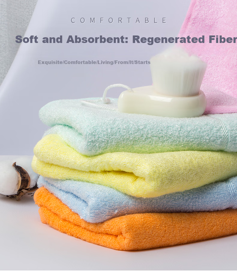 Grace Bamboo Fiber Small Towels, 4-Pack, Soft Solid Color, for Children And Adults, Home Use, Face Washing, Baby Face Towel, 27*48cm, Sports 2