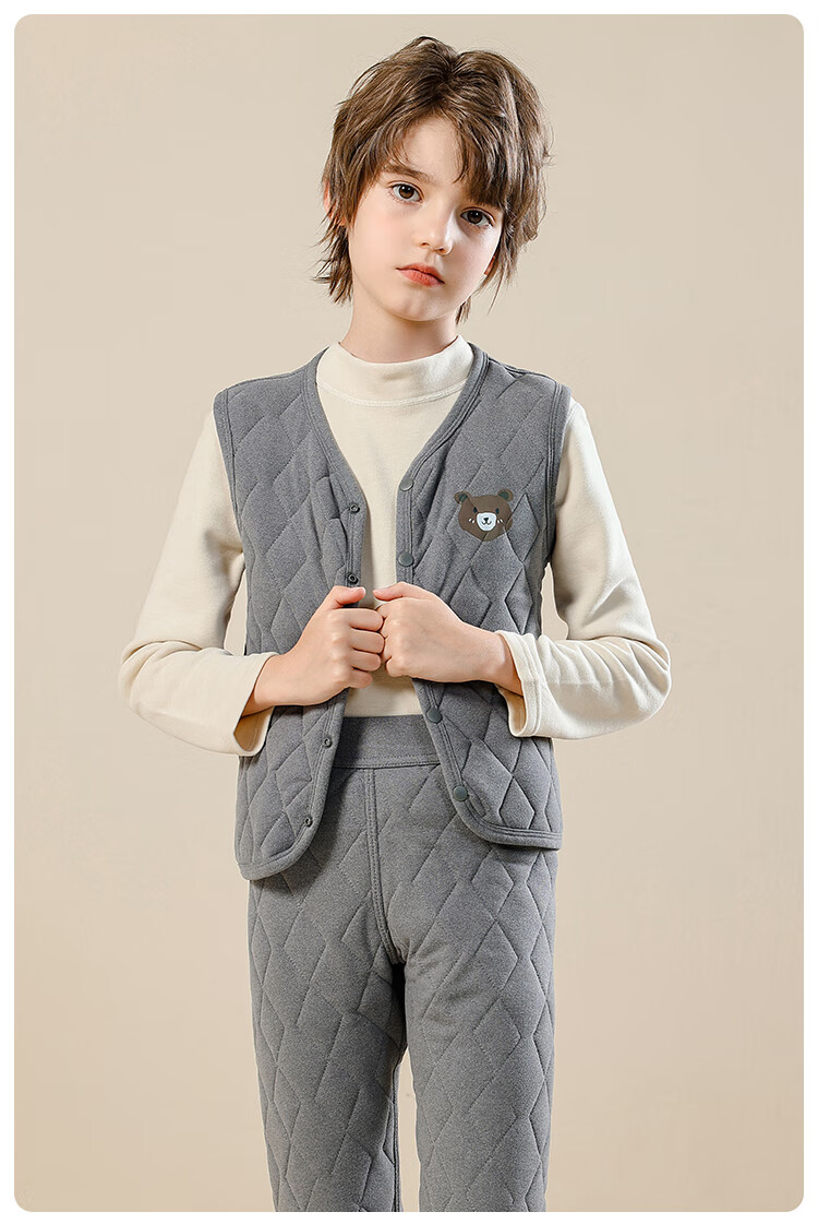 Urban Beauty Kids Vest Boys and Girls Autumn Winter Cotton-Padded Thickened Warm School Uniform Vest 140 1