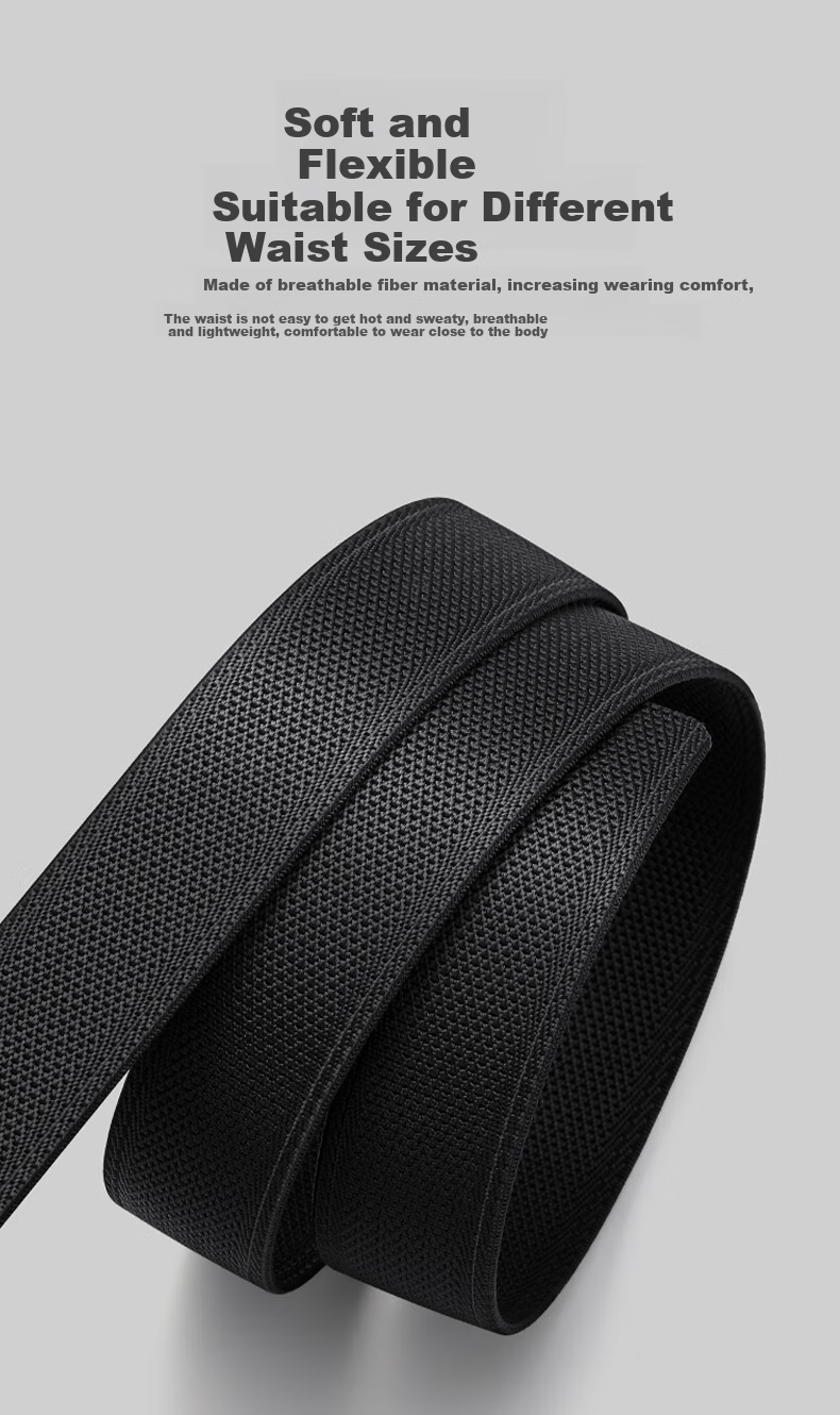 Aokang Men's Canvas Elastic Belt with Buckle, for Chubby People, Students, Outdoor Casual Sports, Security Check, Military Training, No Loose Ends 10