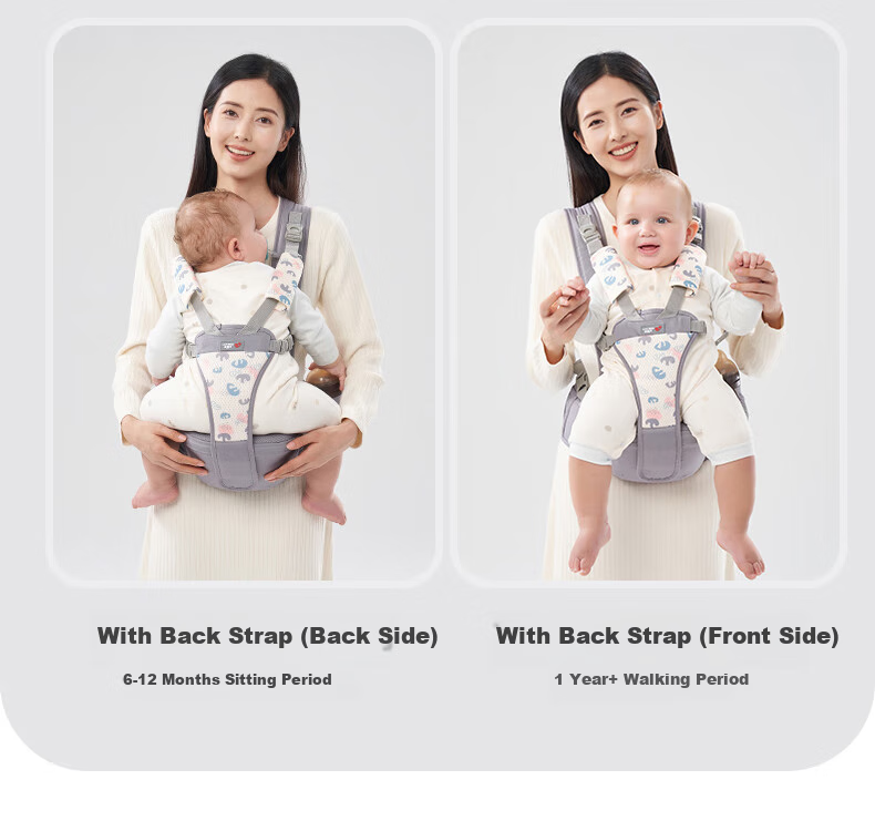 Baby Friend Waist Stool, Infant Seat, Baby Carrier for Front And Back Use, Multifunctional Baby Carrying Aid for Outings, All-Season Blue 11