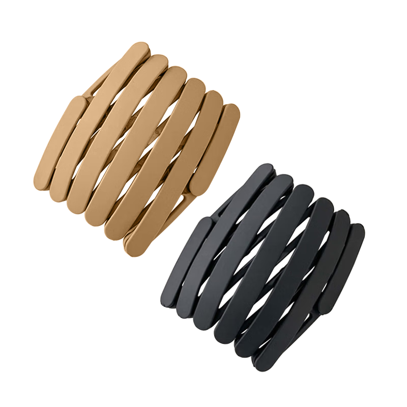UPLUS Foldable Hairbands 2pcs Women Face Washing Hairbands with Teeth Anti-Slip Hairbands for Bangs Hair Clips