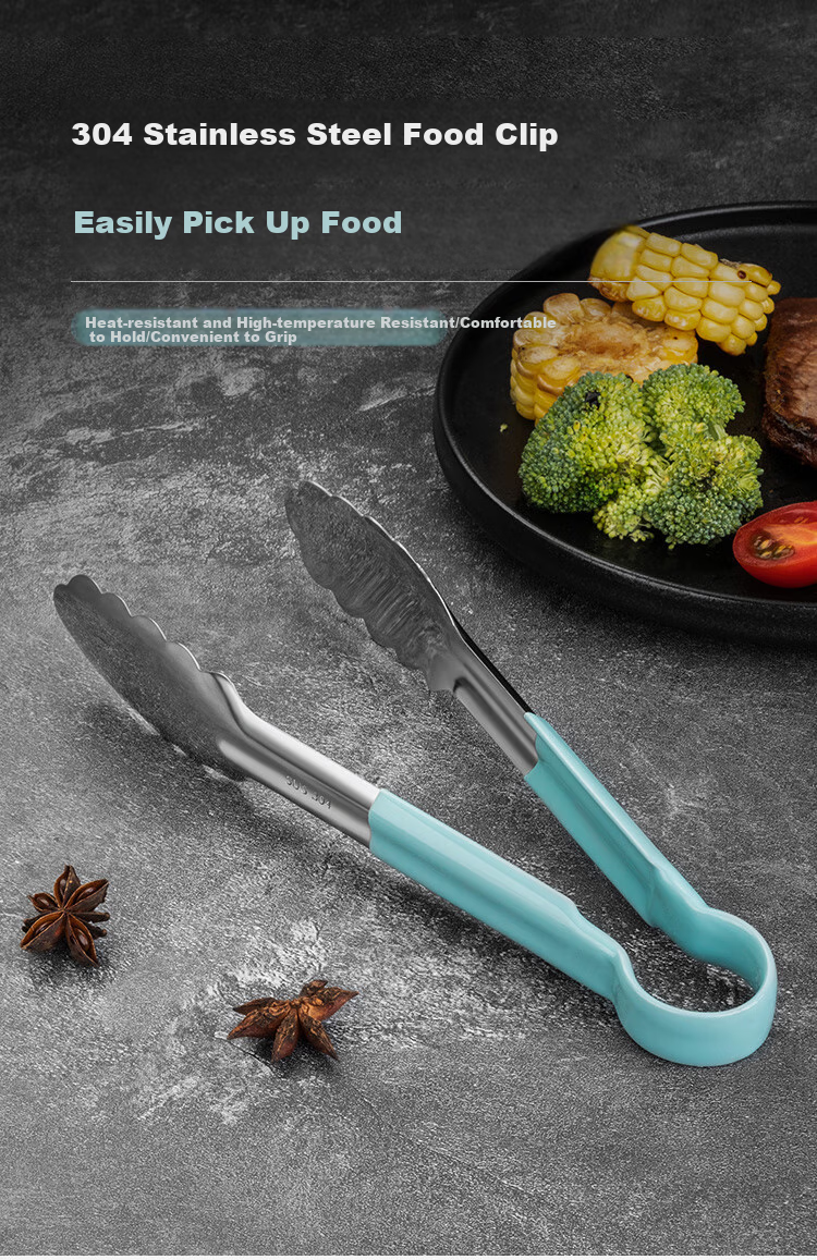 MAXCOOK 304 Stainless Steel Food Tongs, Cake Tongs, Bread Tongs, Baking Tongs, Barbecue Tongs MCJQ-022 1