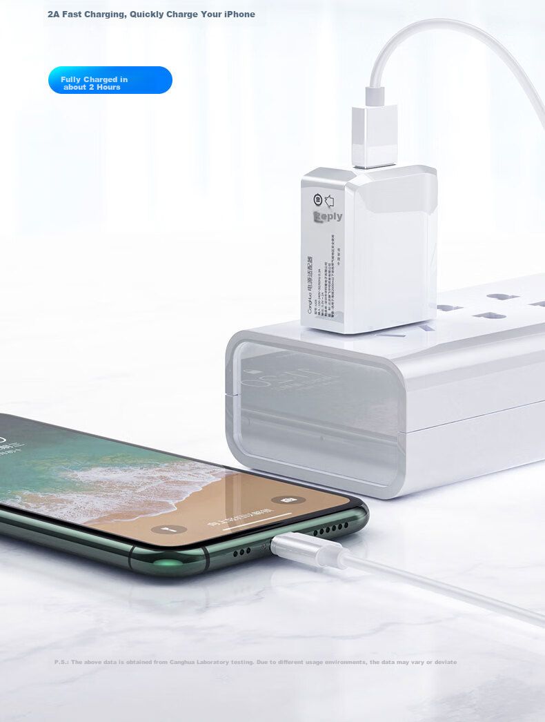 Canghua USB Charging Head, 5V 2A Charger, 10W Low Power Slow Charging Plug, Universal for Apple Phones, Huawei Watches, Bracelets, Earphones, Fans, Shavers, Power Adapter 5