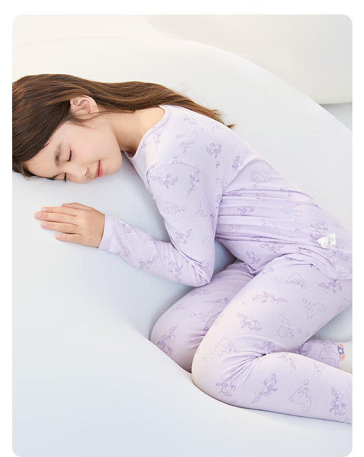 BALABALA Girls' Cotton Thermal Underwear Set Autumn Long Johns for Children Kids Sleepwear 209925169004 7