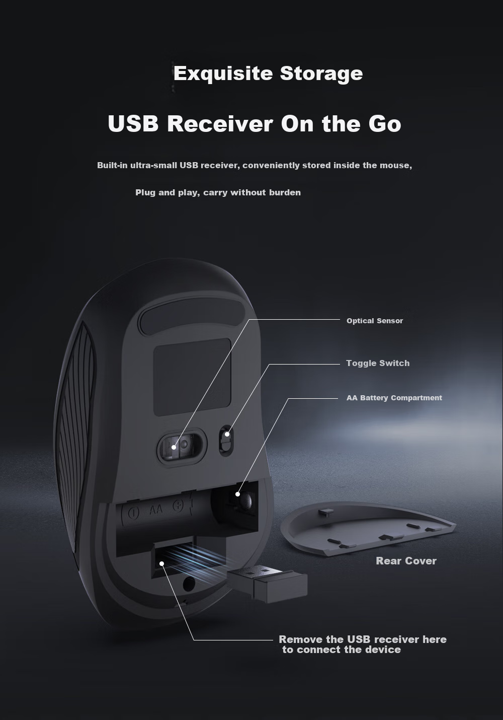 Lenovo Invests in Brand Yinengzhe Wireless Mouse for Home And Office Use, Compatible with Desktop/Xiaomi/Rescue Laptop, Plug-And Wireless Mouse, Sea Salt White N300 6