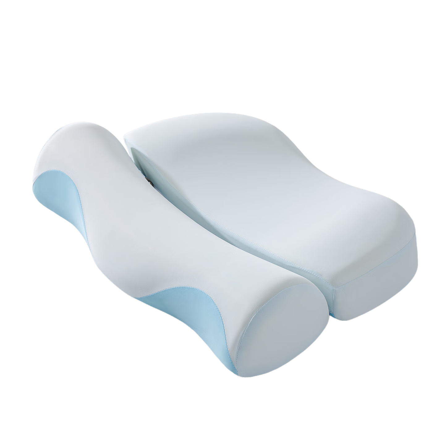 Aiwei Memory Foam Pillow Neck Support Cylindrical Pillow Core Student Dormitory Sleep Special Pillow Core Dark and Light Blue
