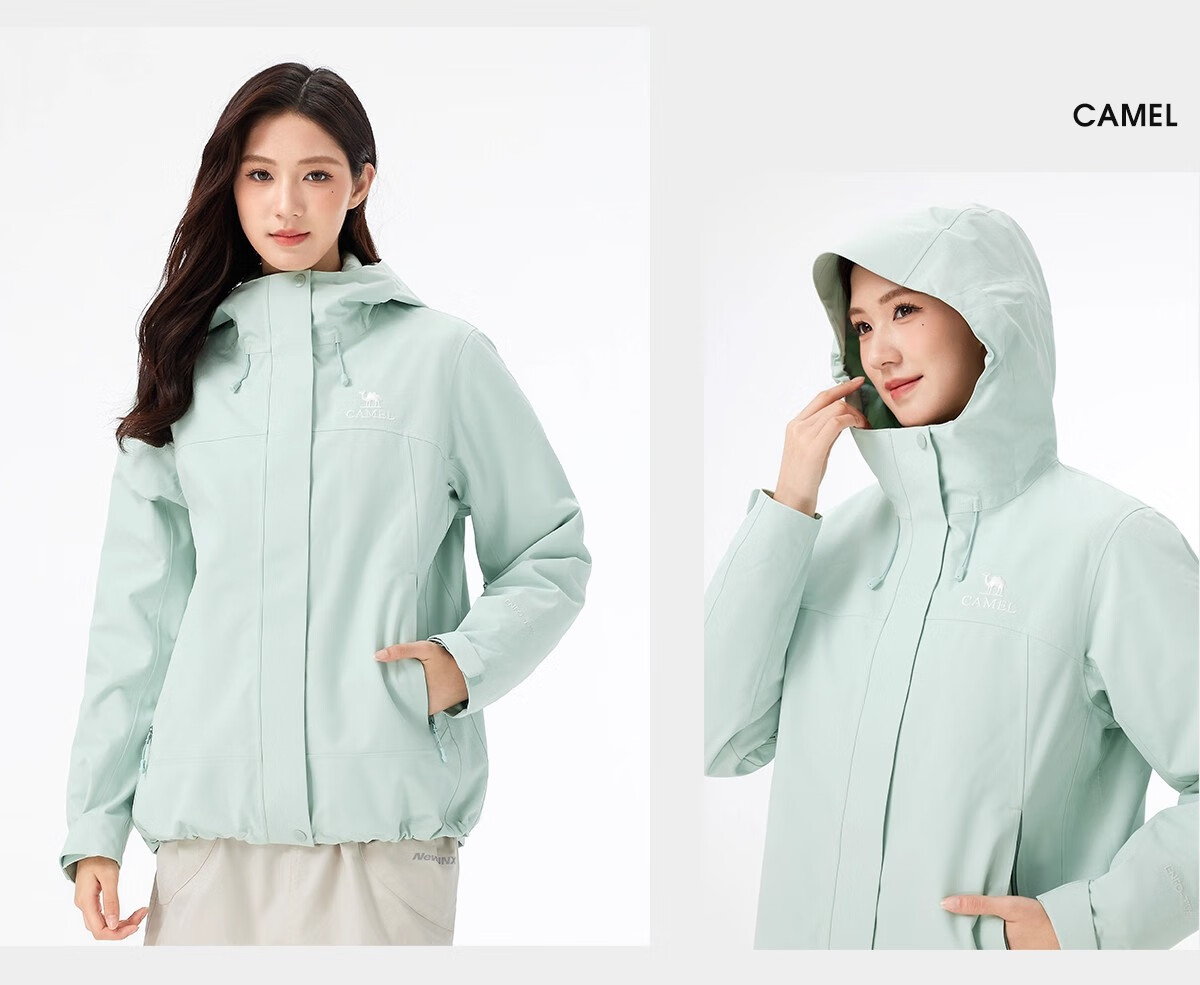 CAMEL Women's Outdoor Jacket Men's 3-in-1 Waterproof Breathable Down Liner Hiking Mountaineering Coat 31
