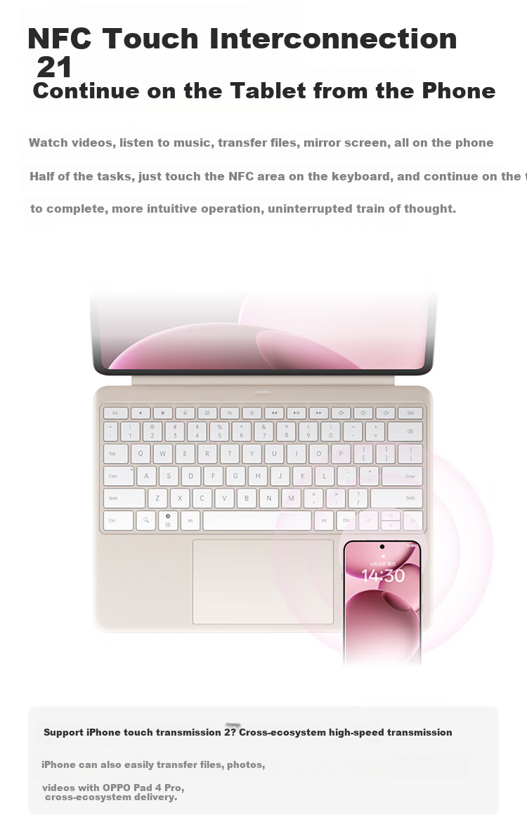OPPO Pad 4 Pro [Subsidies], 13.2-Inch Tablet, Qualcomm Snapdragon 8 Ultimate Edition Chip, 12GB+256GB, Dawn Light 20