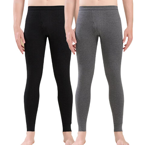 Yalu 100% Cotton Anti-Mite Anti-Static Men's Thermal Long Johns Thin Winter Cotton Antibacterial Underwear