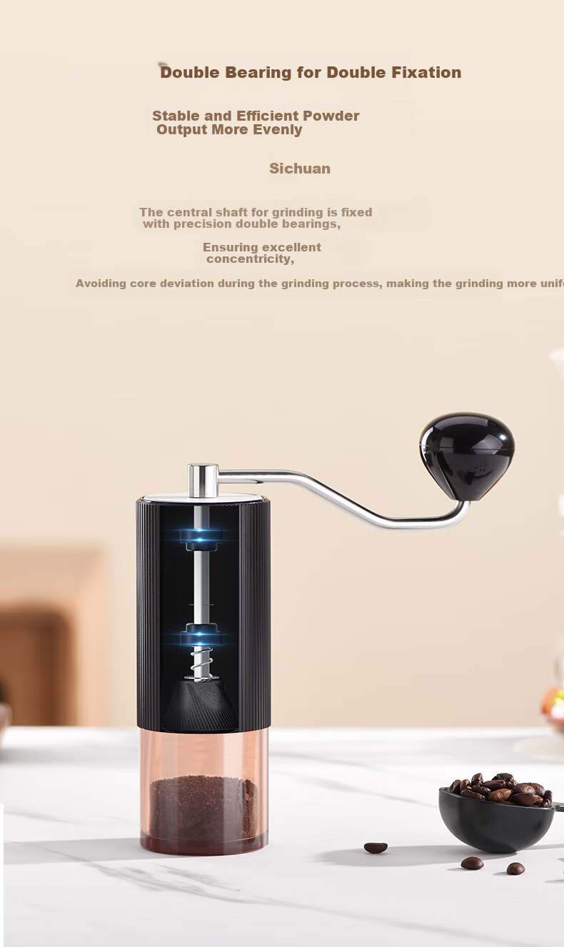 CLITON Hand-Crank Coffee Grinder, Portable Manual Coffee Grinder, Automatic Grinding Machine for Coffee Beans And Grounds 3
