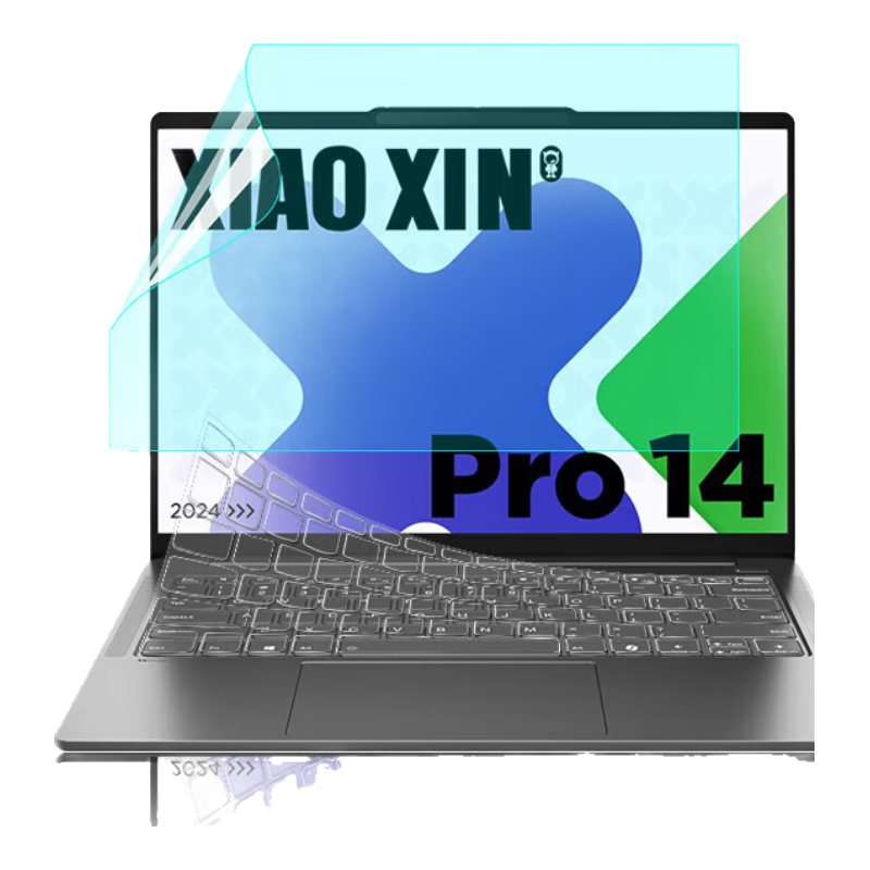 Jiasu Lenovo Xiaoxin Pro14 Keyboard Cover, High-Definition Screen Protector, 14-Inch Laptop Protective Film Set, One Complete Kit Saves Time And Effort