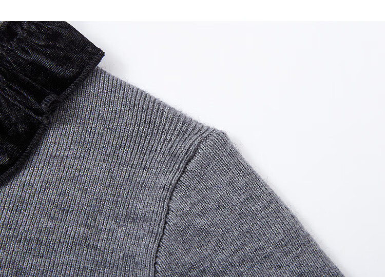 Demana Romantic Silhouette Winter Elegant Color-Block 3D Decorative Crew Neck Slim Fit Soft Stretch Knit Sweater for Women 16