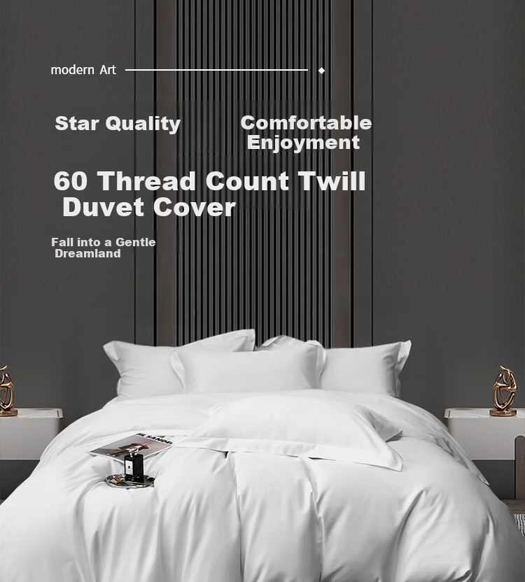 ZiiU White Duvet Cover Single Piece, 60-Count Pure Cotton Hotel Quilt Cover, Guesthouse Inn Medical Bedding Single Bed Sheet 150x200cm 1