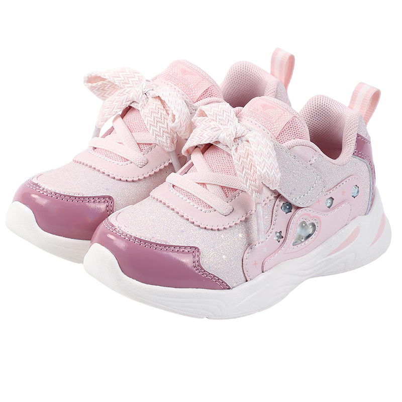 DR·KONG Toddler Walking Shoes, Sneakers, Autumn Girls' Shoes for Ages 1-3, Baby Children's Sports Shoes, 2B14A3001AW, Pink, Size 25