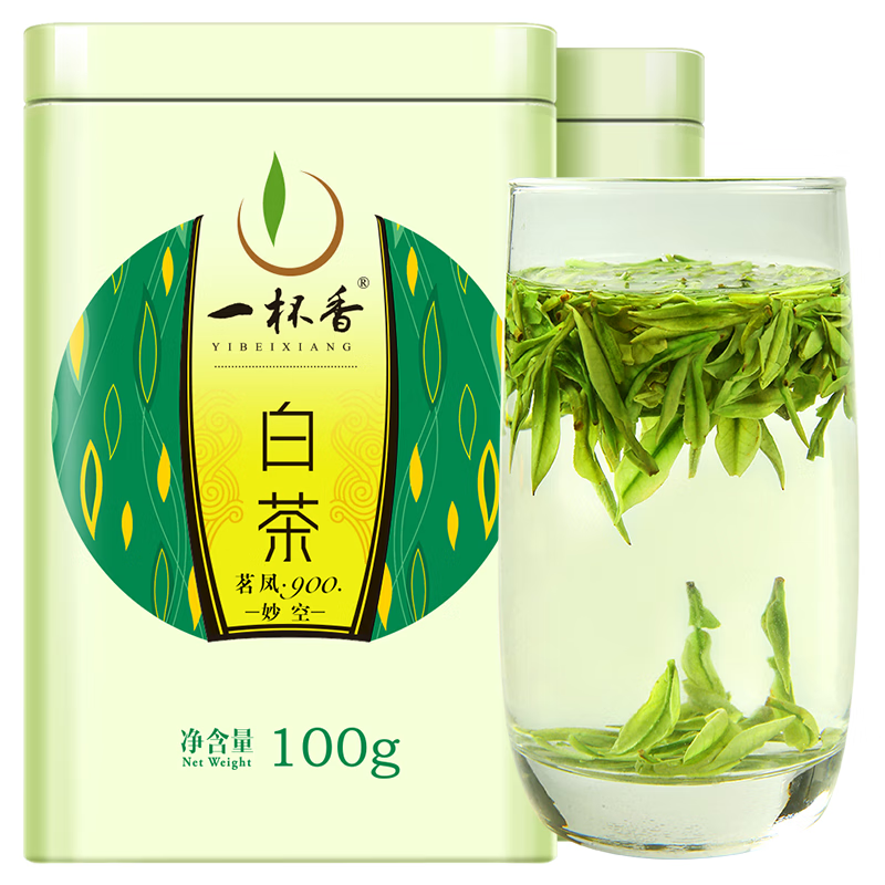 一杯香茶叶绿茶明前安吉正宗白茶200g新茶礼盒装送礼自己喝散装茗茶