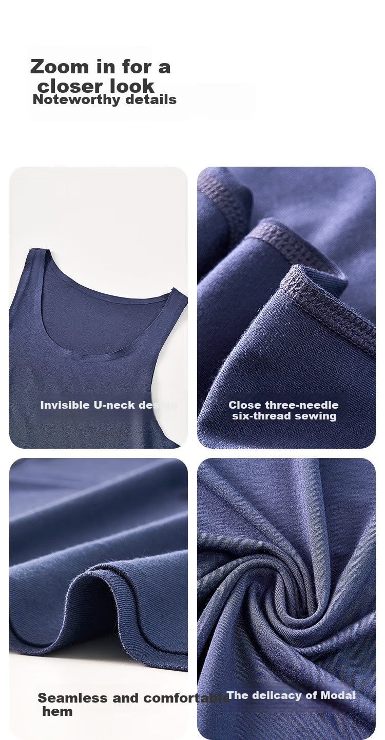 MiiOW Men's Tank Top, Ice Silk Lenzing Modal Sports Quick-Dry Undershirt, Summer Cool Breathable Seamless Sleeveless T-Shirt 10