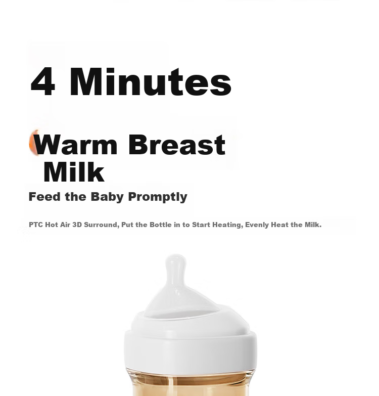 Bear Milk Shaker And Warmer, All-In Baby Automatic No-Water Milk Heating/Insulation/Defrosting Four-In J02E7 18