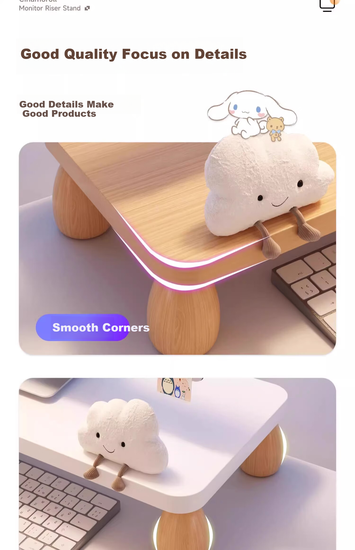 Mushuangfu Monitor Riser Stand, Computer Desk Organizer, Storage Rack, Laptop Stand 8