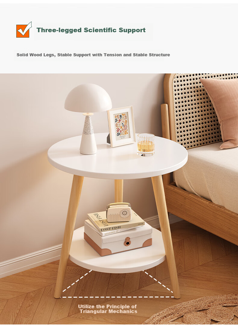 Shanshanmuyi Coffee Table, Living Room Side Table, Movable Small Table, Small Tea Table, Bedside Cabinet, Storage Rack, Storage Cabinet 6