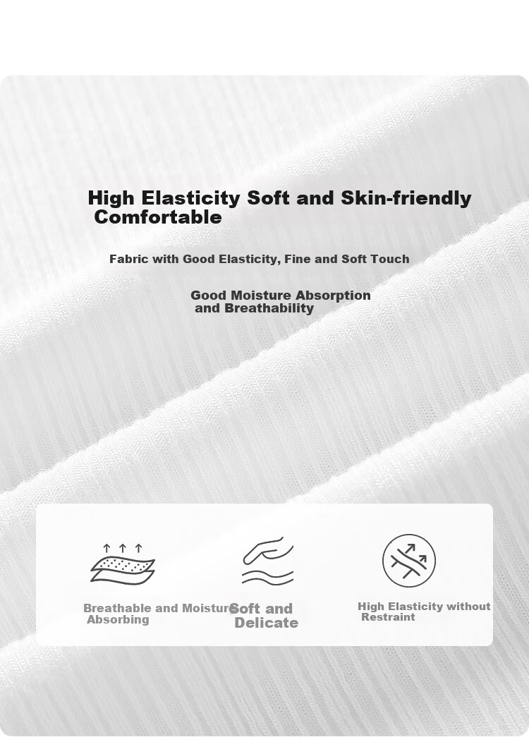 Moonbadi Women's Summer Thin Underwear, Retro Large U-Neck Slim-Fit Base Layer, Suitable for Inner Wear Or Outer Wear, Long Sleeve 5