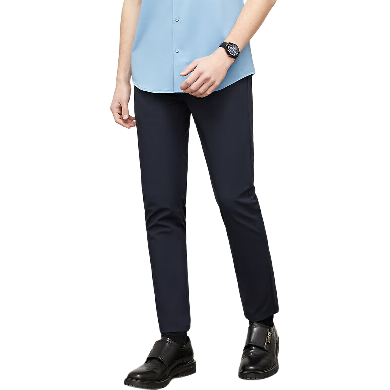 YOUNGOR [Cool Sun Protection] Men's Spring And Summer High-Elastic Business Casual Pants, Outdoor Slim-Fit Versatile Trousers, 320126F