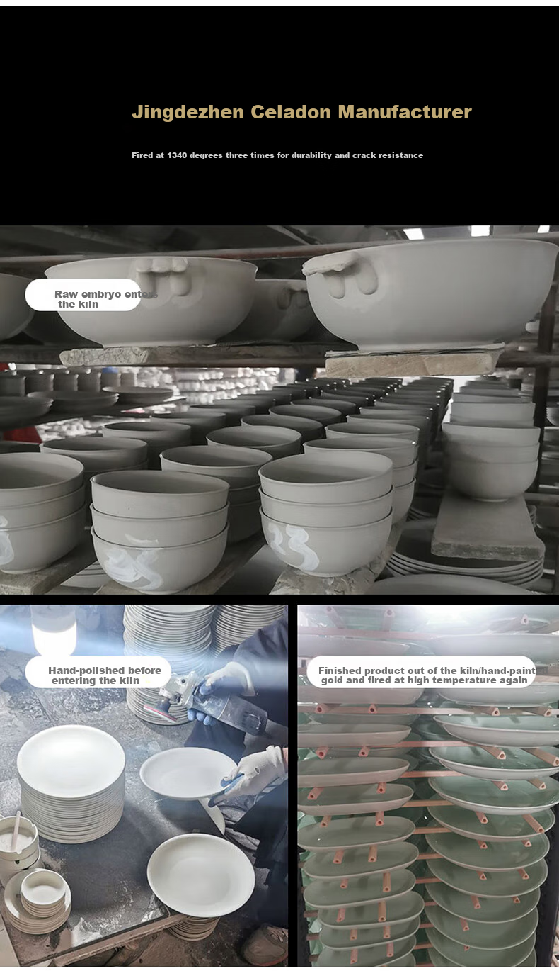 Guanpo 2025 Underglaze Color Bowl And Plate Set, High-End Tableware Set from Jingdezhen, Porcelain Bowls And Plates for Home Use, Housewarming Gift 19