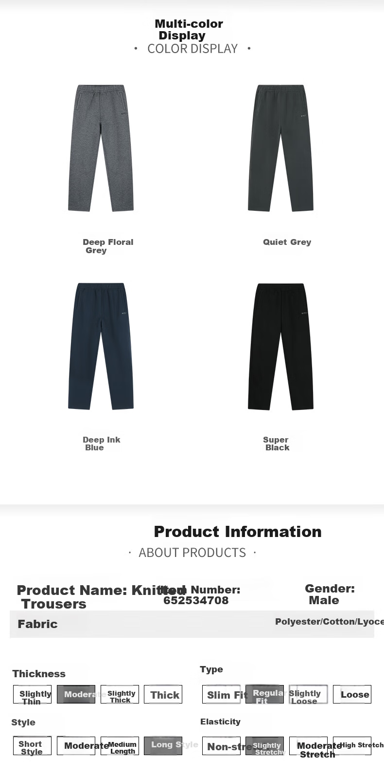 361° Men's Pants, Spring And Summer New Style, Sports Trousers, Loose-Fitting Running Casual Five-Minute Straight-Leg Pants, 652534708-4 39