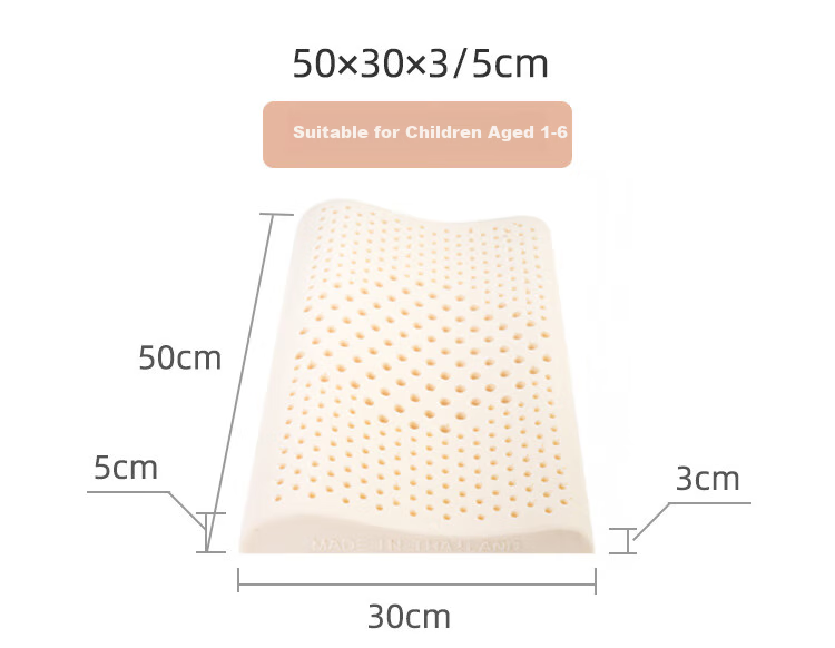 Jinxiangshu Thai Imported Latex Pillow, Cervical Pillow, Rubber Sleeping Pillow, Breathable Wave Pillow for Children And Teenagers, Ages 1-6 17