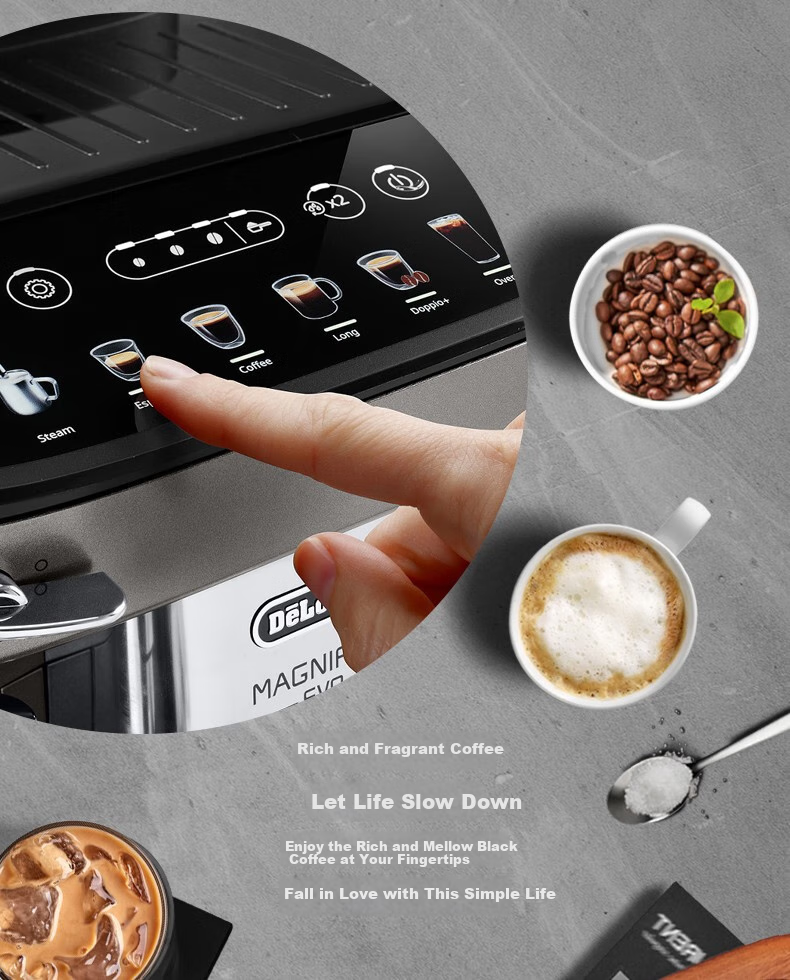 Delonghi Imported Italian Fully Automatic Coffee Machine E MAX Home Use Bean And Ground Coffee Dual-Use Simple Control Manual Milk Frother System 13 Grinding Levels Automatic Cleaning EMAX One's Member 4