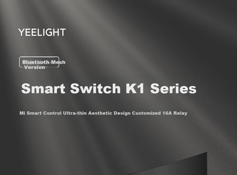 Yeelight Smart Switch K1 Home Voice Remote Control No Neutral Wire Single Wall Switch Cangshan Mist Gray for Living Room Bedroom 1