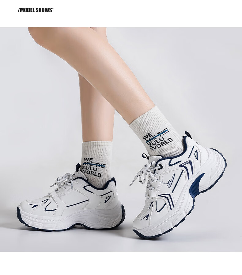 Warrior Women's Sports Shoes 2025 Autumn New Thick-Soled Leather Casual Breathable Dad Sneakers Silver 36 2